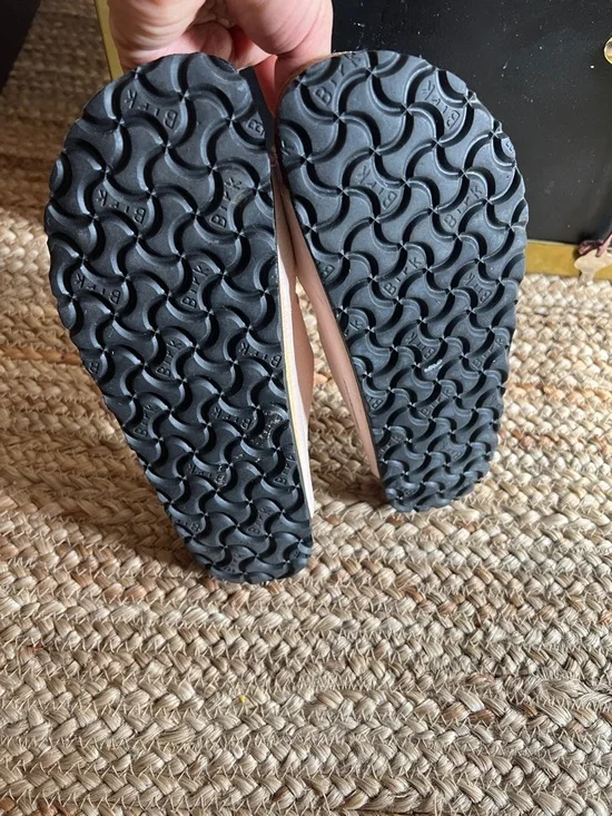 Birkenstock Pink Two-Strap Shearling Lined Sandals - Picture 4 of 7